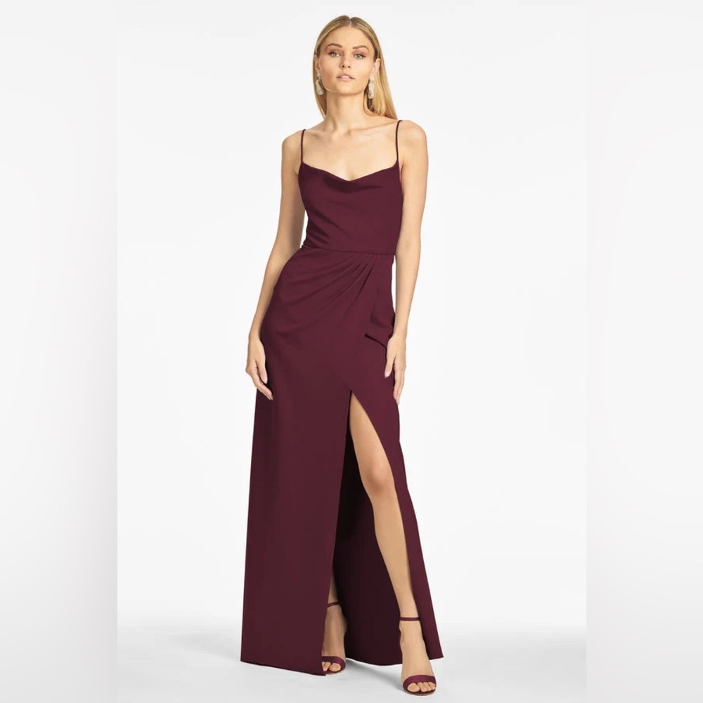 Sachin and Babi Paulina‎ Gown in Deep Wine, 4 way stretch crepe size 10. BNWT